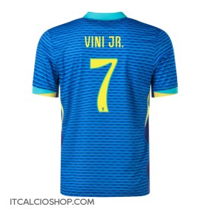 Brasile Vinicius Junior #7 Seconda Maglia Copa America 2024 Manica Corta